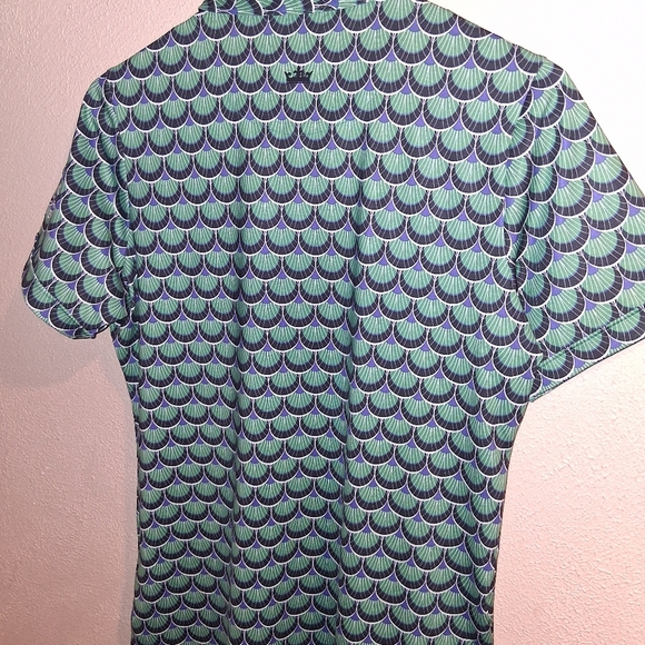 Peter Millar Abstract Print Wicking UPF 50+ Golf Polo LPGA Classic Meijer M - Picture 6 of 7